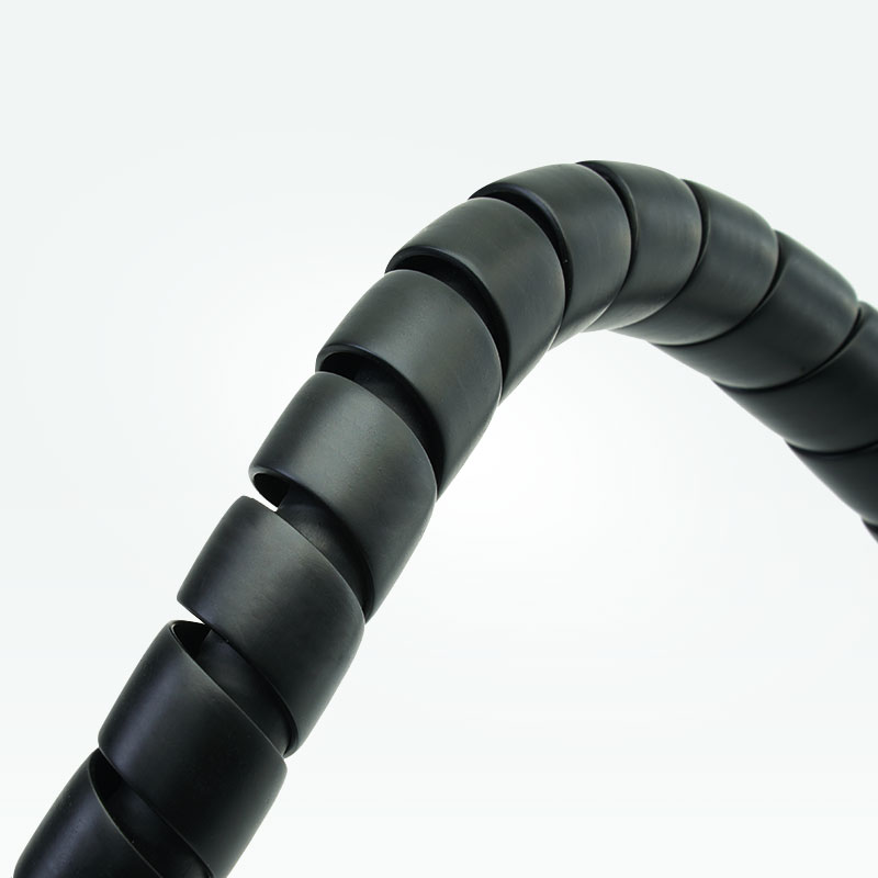 Flat surface PE spiral hose guard for hydraulic hose protection