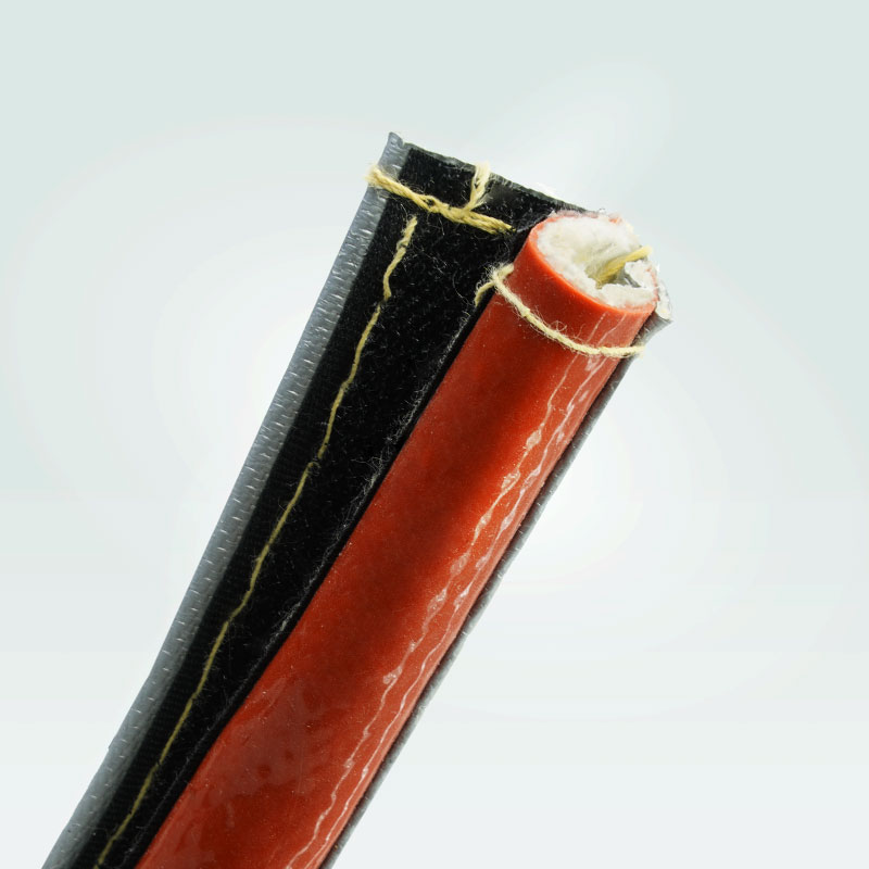 hook and loop silicone coated fiberglass fire sleeve